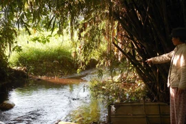 Xí nghiệp xử lý rác thải… xả nước đen ngòm, hôi thối, ngay cạnh trường mầm non!