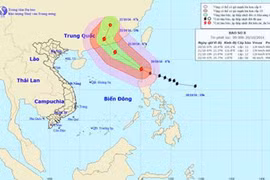 Xuất hiện bão số 8 đang tiến vào Biển Đông