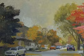 Dịch giả Trịnh Lữ vẽ phong cảnh