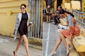 Hoàng Thuỳ phối đồ sành điệu sải bước trên phố Hà Nội