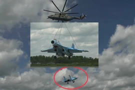 [VIDEO] Trực thăng Mi-26 nhấc bổng chiến đấu cơ hạng nặng Su-27