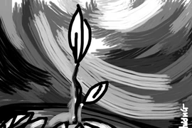 Bà ngồi ở góc nhà 