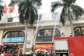 Diễn tập phương án chữa cháy tại Công ty Cổ phần TMDV Tổng hợp Hai Bà Trưng