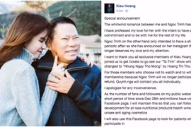 Tỷ phú Hoàng Kiều tuyên bố chia tay Ngọc Trinh