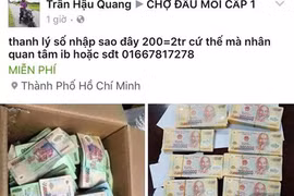 Xác minh, xử lý chiêu trò bán tiền giả trên mạng