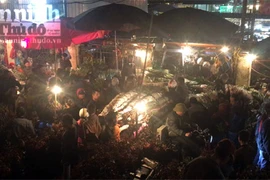 Trắng đêm ở chợ hoa Quảng Bá ngày cận Tết