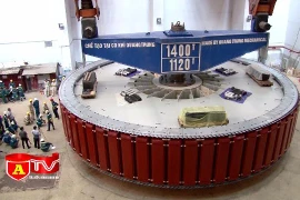 Lắp đặt thành công rotor tổ máy số 3, Thủy điện Lai Châu