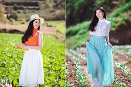 Diễn viên Yan My khoe nhan sắc xinh tươi quyến rũ giữa... đồng rau
