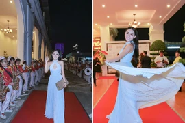 Hoa hậu Huỳnh Thuý Anh khoe nhan sắc "hút hồn" trên thảm đỏ