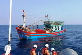Cứu hộ 19 thuyền viên trên tàu cá chết máy