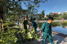 Phường Vĩnh Hưng ra quân bảo đảm trật tự đô thị, trật tự xây dựng và vệ sinh môi trường