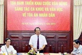 Triển khai cuộc vận động sáng tác ca khúc và văn học về Tòa án nhân dân