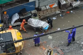 Sập nhà ở Trung Quốc, 8 người thiệt mạng