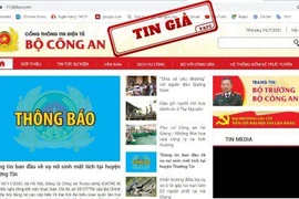 Website www.11384vn.com giả mạo Cổng thông tin Bộ Công an
