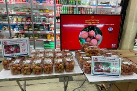 Được dán tem “xịn”, vải thiều Hải Dương vào siêu thị lớn tại Paris