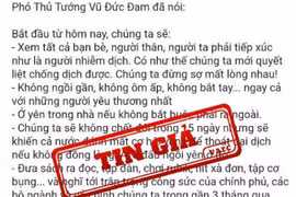 Lại giả mạo phát ngôn của Phó thủ tướng Vũ Đức Đam