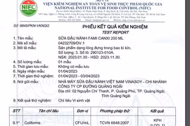 Vinasoy thông tin về lô sữa đậu nành bị Nhật Bản thu hồi