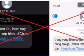 Lại rộ tin nhắn mời chào dịch vụ “nhạy cảm”