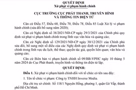 Xử phạt 15 triệu đồng công ty TNHH Inverse Media do vi phạm về quảng cáo