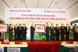 Phát hành bộ tem đặc biệt chào mừng Đại hội XIII của Đảng