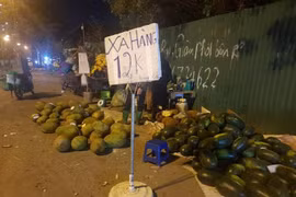 Tắc nghẽn đường xuất khẩu sang Trung Quốc, trái cây “hạ giá” tràn xuống vỉa hè, lòng đường Hà Nội