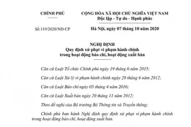 Ngày mai (1-12), quy định mới về xử lý vi phạm trong lĩnh vực báo chí, xuất bản có hiệu lực