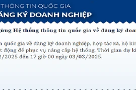 Hệ thống đăng ký kinh doanh vẫn tạm dừng hoạt động