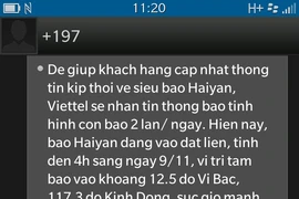 Doanh nghiệp viễn thông chủ động phòng bão Haiyan