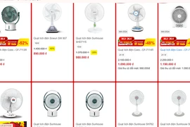 Đầu Hè, nhiều loại quạt tích điện giảm giá 1 nửa