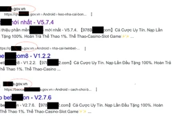 Bùng phát các quảng cáo website cờ bạc núp dưới link “chính chủ” .gov.vn