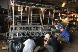 Phát hiện nhiều xưởng sản xuất xe ba bánh tự chế