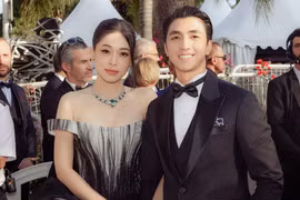 Vợ chồng Á hậu Phương Nga - diễn viên Bình An sánh đôi trên thảm đỏ LHP Cannes
