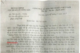 Giả mạo văn bản của Bộ Tài chính về bán đấu giá xe ô tô trong vụ án "Dũng mặt sắt"