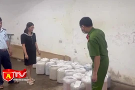 Thu giữ gần 500 lít rượu ngâm không rõ nguồn gốc cất giấu trong nhà hàng