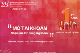Mở tài khoản nhận quà lớn cùng Agribank