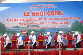 Khởi công cầu vượt nút giao đường Cổ Linh và cầu Vĩnh Tuy