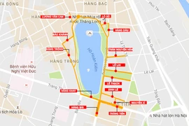 [Infographic] Vị trí các tuyến đường phục vụ "Không gian đi bộ khu vực hồ Hoàn Kiếm"