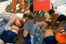 Nữ y tá bỏ chụp ảnh cưới để cứu người đau tim đuối nước