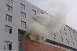 Thực tập phương án chữa cháy, cứu nạn tại khu vực Sân bay Quốc tế Nội Bài