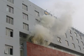 Thực tập phương án chữa cháy, cứu nạn tại khu vực Sân bay Quốc tế Nội Bài