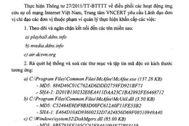 Cảnh báo một số mã độc tấn công nguy hiểm