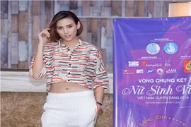 Siêu mẫu Hoàng Yến thị phạm catwalk cho 30 thí sinh "Nữ sinh viên Việt Nam duyên dáng 2016"