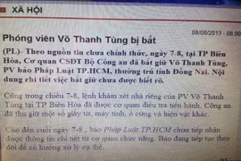 Xung quanh vụ bắt giữ phóng viên của báo Pháp luật TP.HCM
