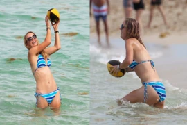 Ngắm nữ hoàng quần vợt khoe đường cong quyến rũ bên sóng biển