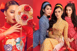 [ẢNH] Dàn Hoa hậu đọ sắc 'một chín một mười' với áo dài Tết Tân Sửu 2021