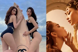 [ẢNH] Chi Pu - Ngọc Trinh tung loạt ảnh nóng bỏng ‘khoe’ tình chị em thân thiết 