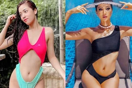 [ẢNH] Sao Việt chuộng mốt bikini khoét hông, xẻ cao khoe 3 vòng nóng bỏng