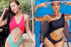 [ẢNH] Sao Việt chuộng mốt bikini khoét hông, xẻ cao khoe 3 vòng nóng bỏng