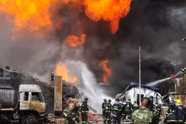 Nổ nhà 2 tầng ở Trung Quốc, 7 người thương vong