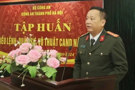 Khai mạc lớp tập huấn điều lệnh, quân sự, võ thuật CAND năm 2024